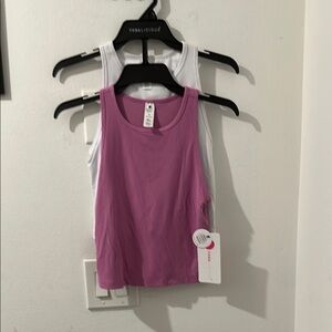 Yogalicious Pink Fitted Sleeveless Tank Top